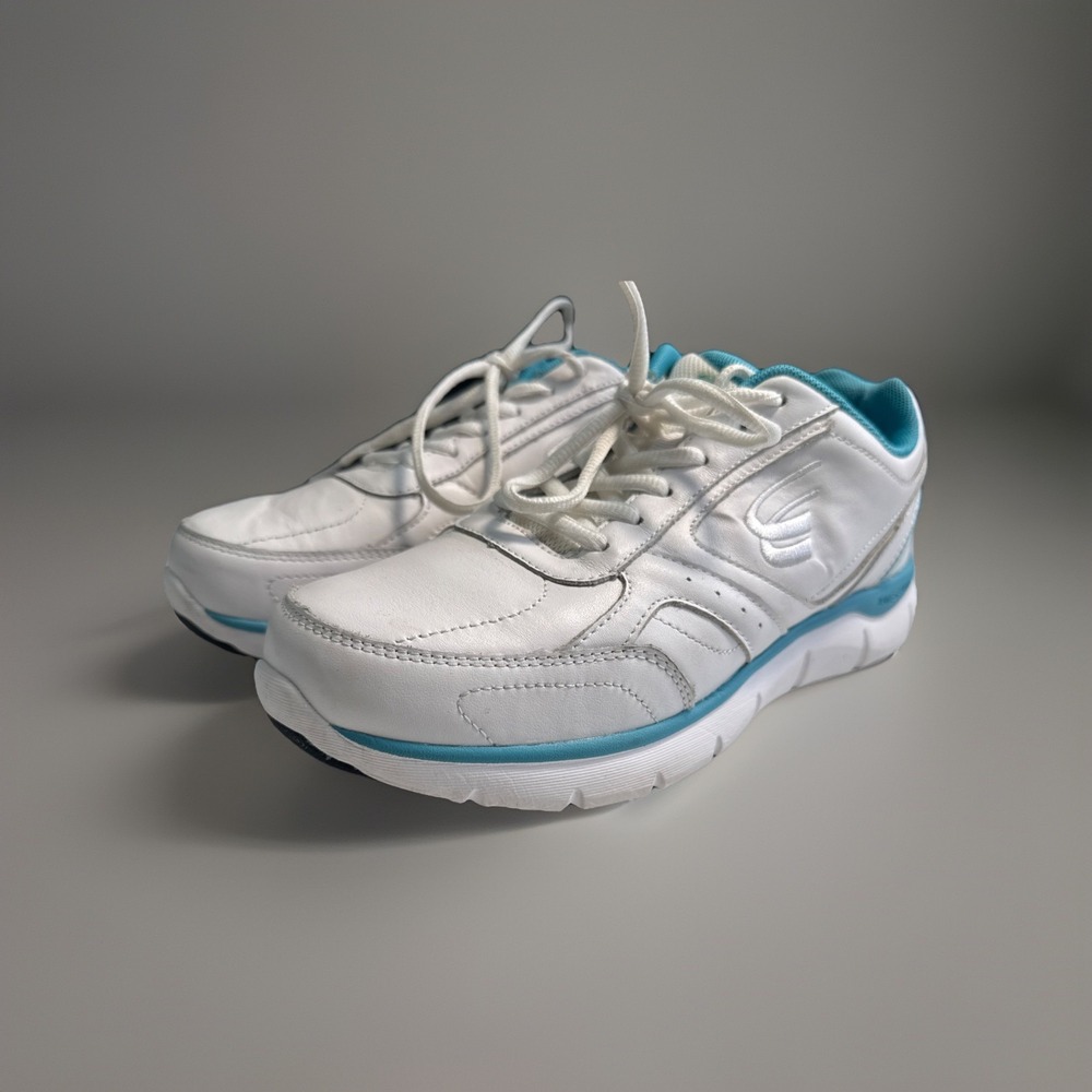Spira Wavewalker Women's Slip Resistant Walking Shoe White / Aqua - Size 8-2E